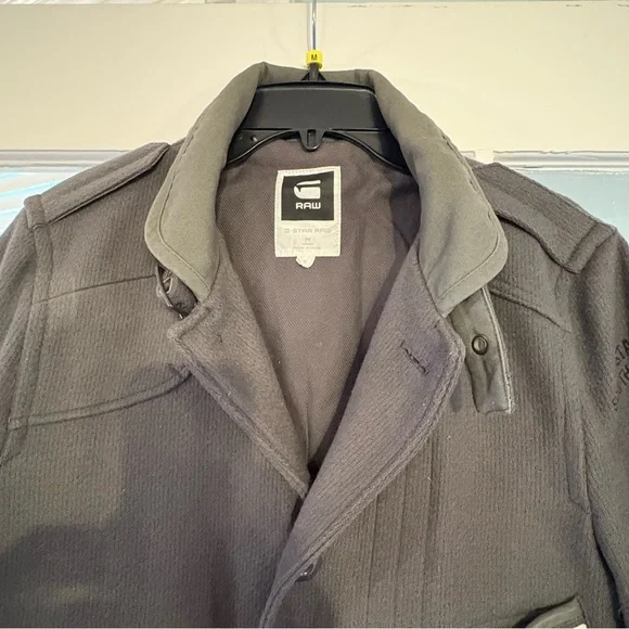 G-Star RAW Military Style Trench Coat Grey Men’s Size Medium - Picture 2 of 8
